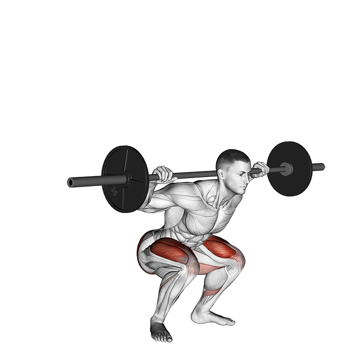 Squat complet à la barre - End Position