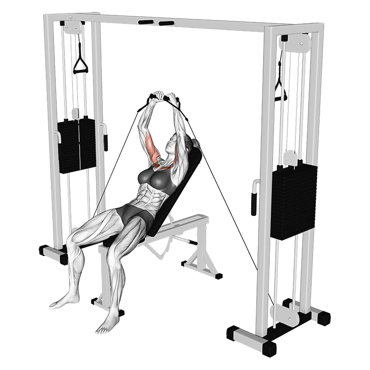 Incline Cable Chest Fly - End Position