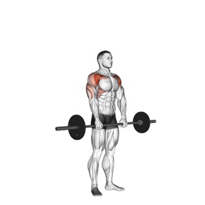 Standing Barbell Front Raise To Overhead